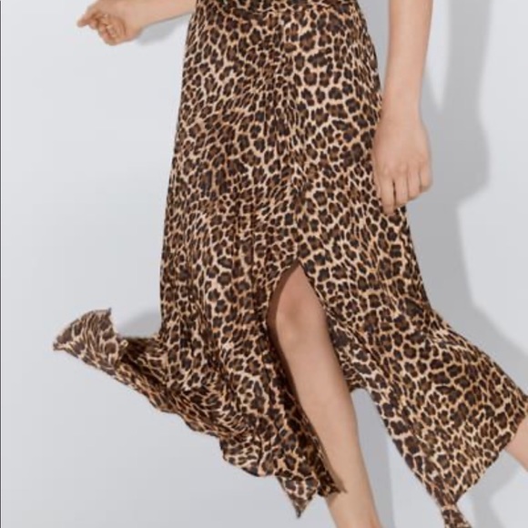 zara leopard maxi skirt